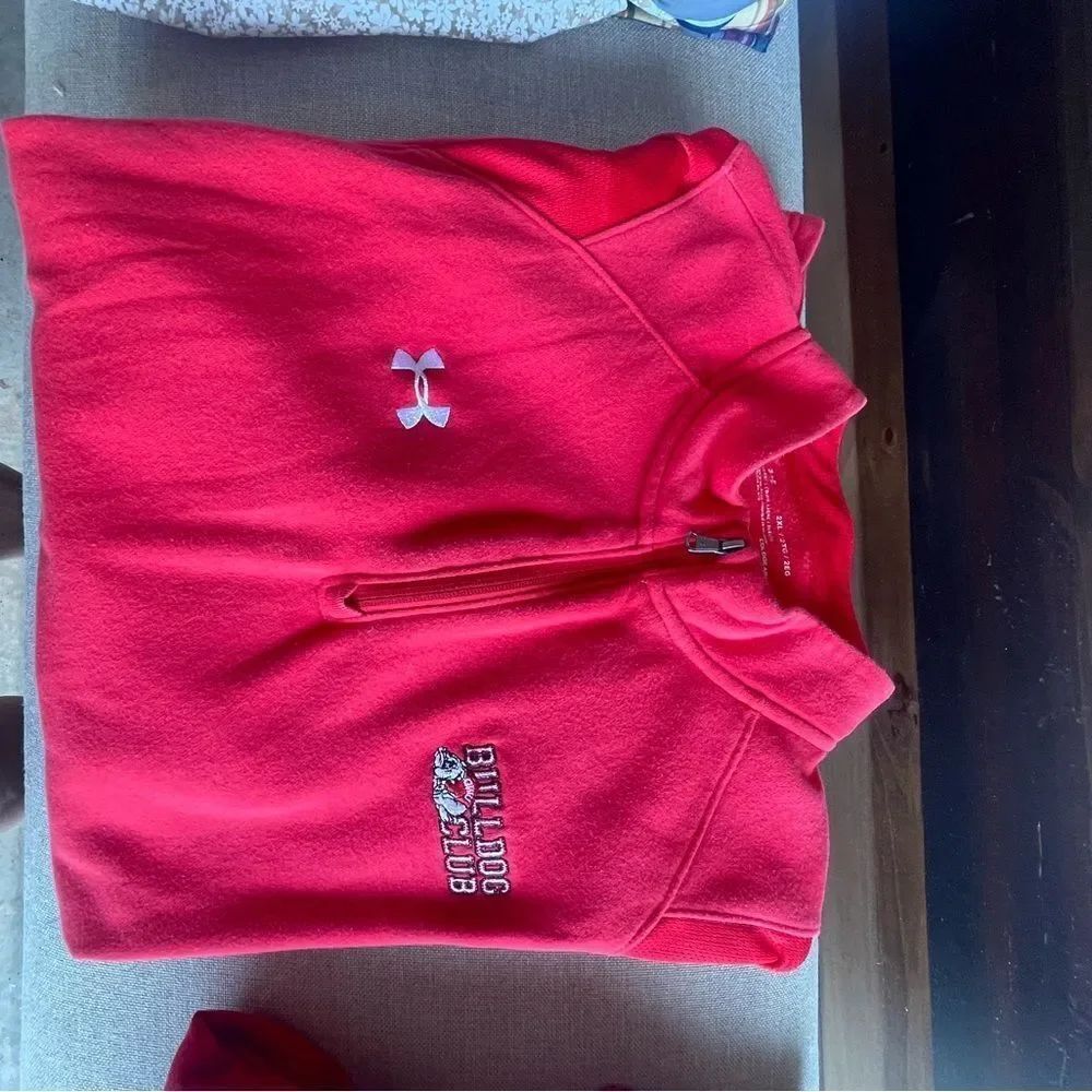 Gardner Webb Bulldogs 2XL Under Armour Red Sweatshirt Athletic Hoodie li
